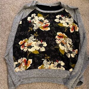 Floral Print Raglan Sleeve Top